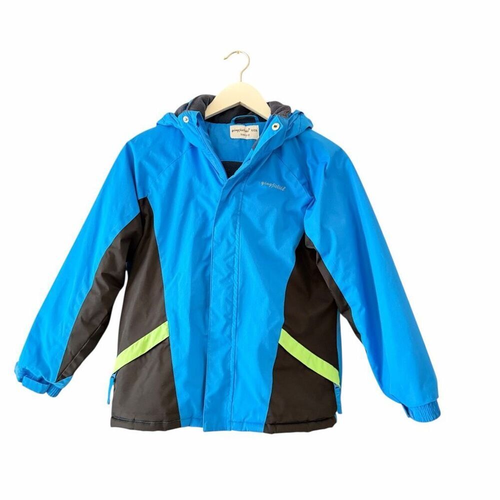 Boy's Waterproof Ski Jacket Blue Kids Outdoor Snowboarding windproof Fleece Line